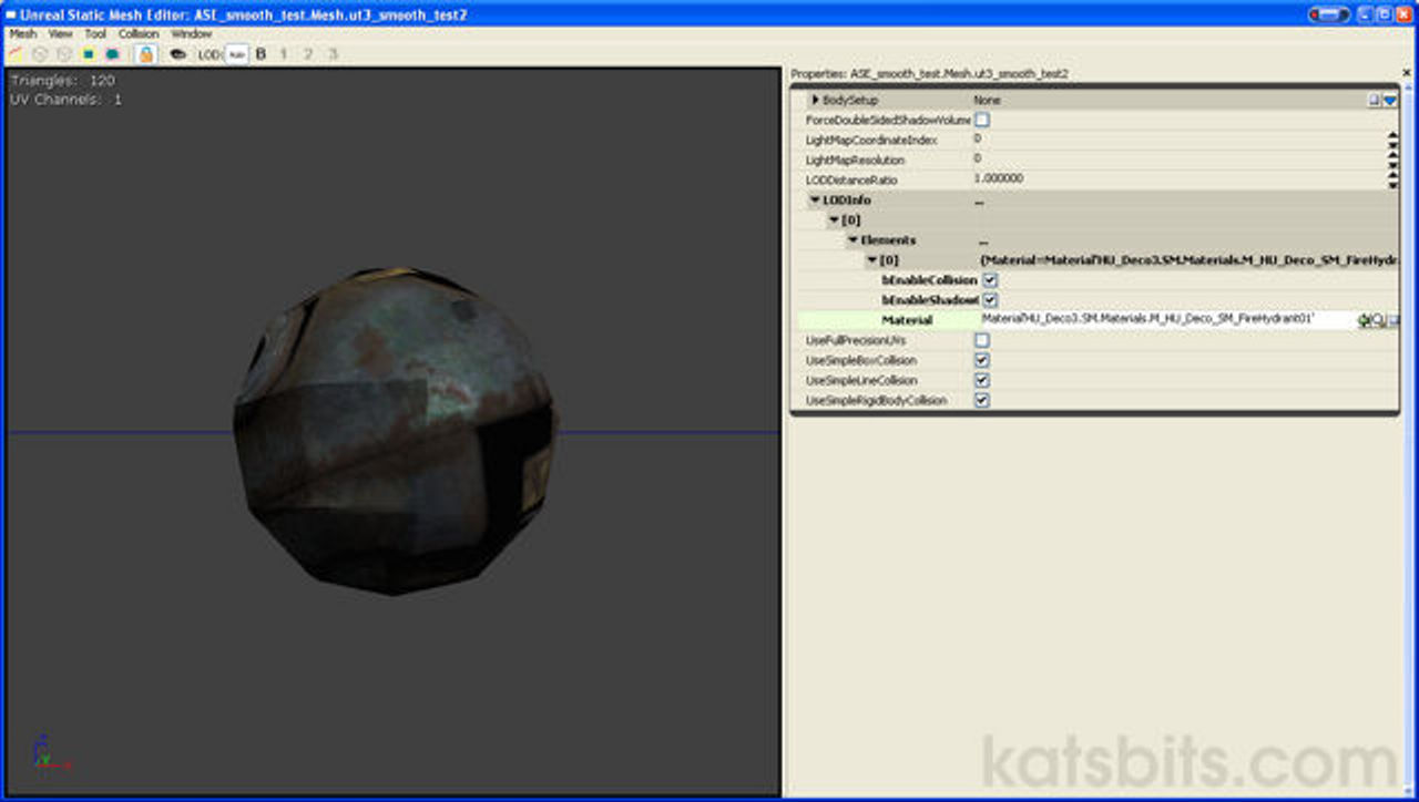Adding smooth groups to UT3 models using Blender
